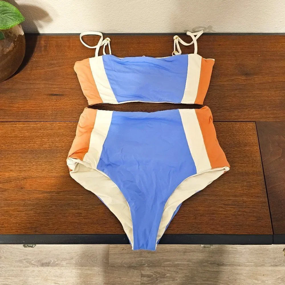 L*Space American Rebel Heart Bikini Set Sz S (Top), M (Bottom)